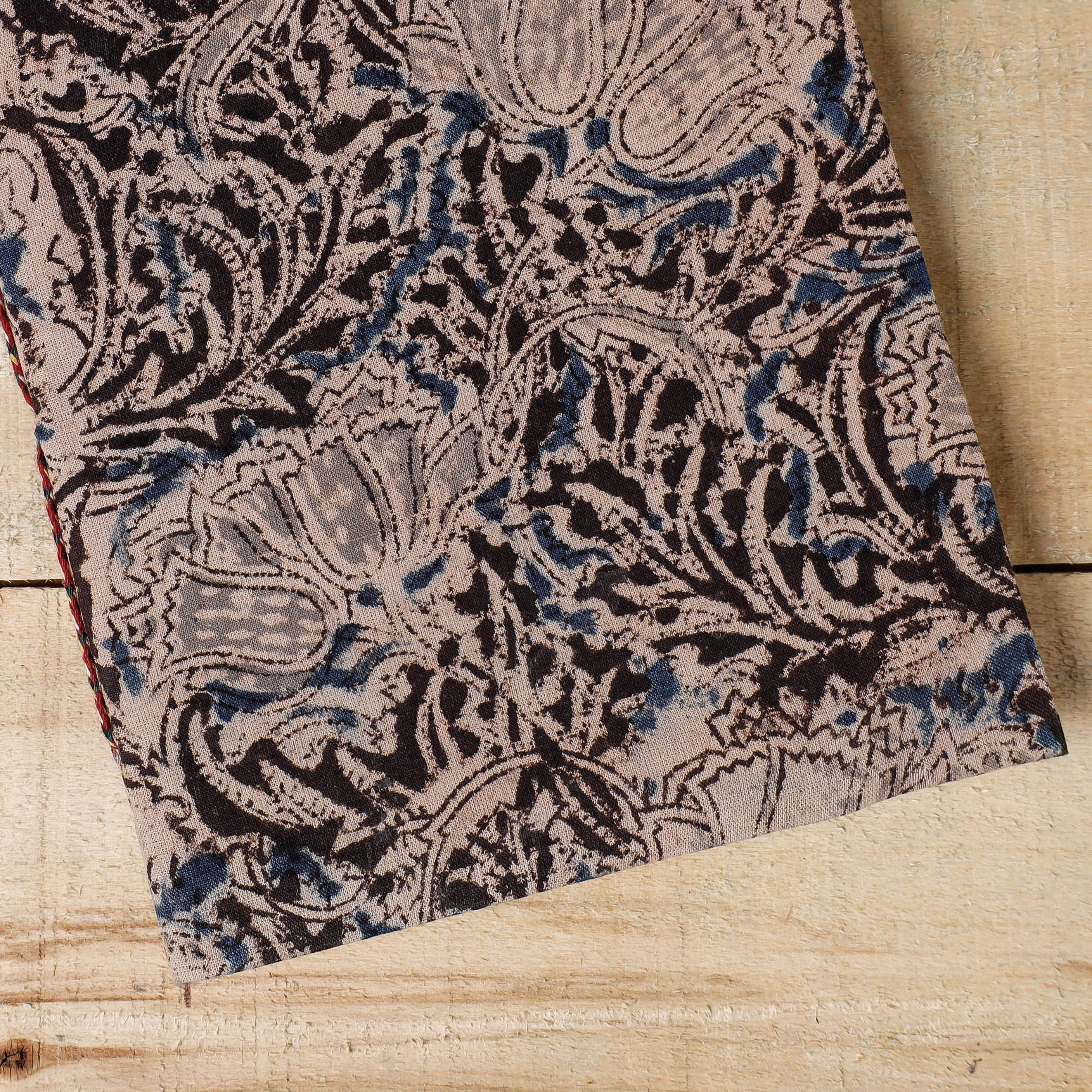 BINDAAS UNLIMITED Black - Kalamkari Fabric Cover Handmade Paper Notebook (9 x 7 in) - view 2
