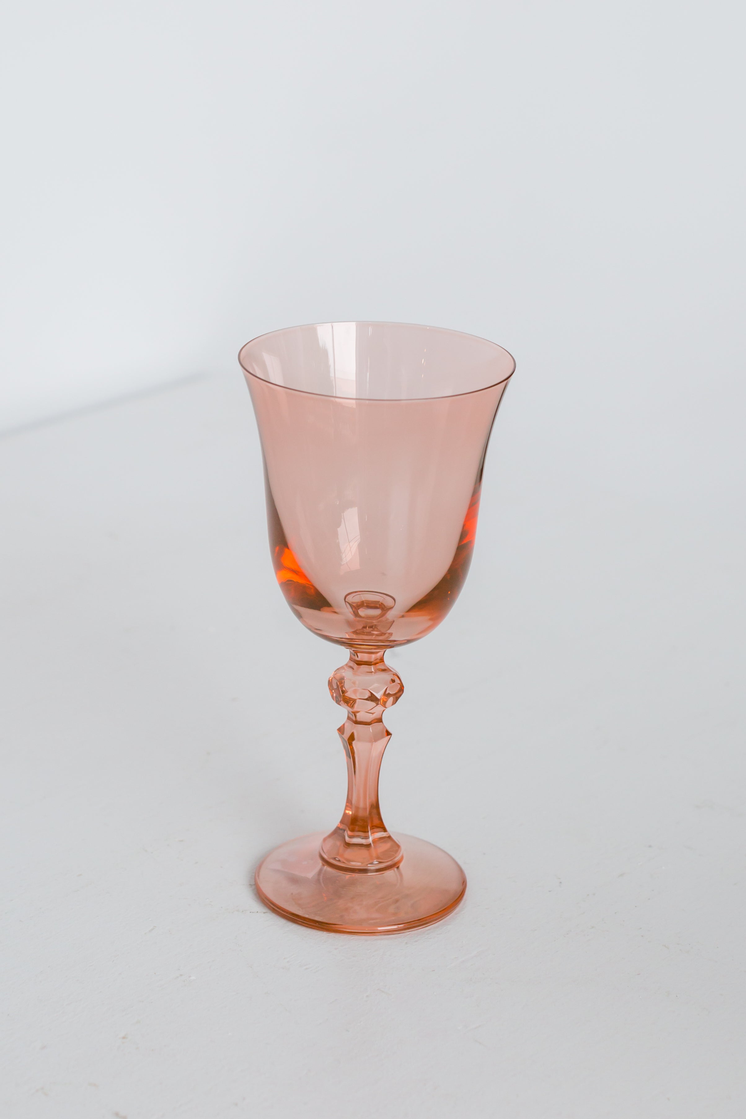 Estelle Colored Glass Estelle Colored Regal Goblet - Set of 2 {Blush Pink} - view 4