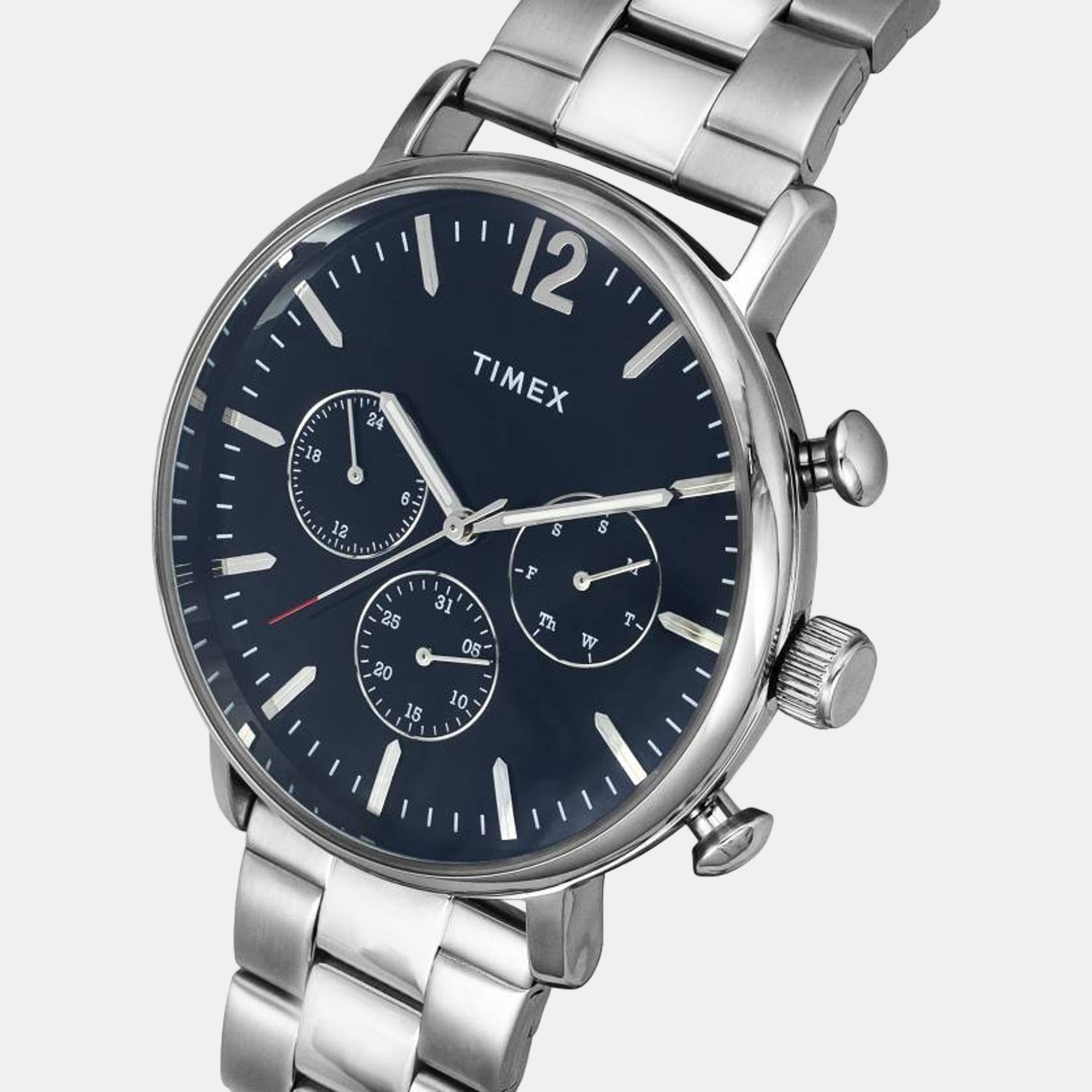 Timex Fashion Men Quartz Black Dial Chronograph Stainless Steel Watch TWEG20011 - view 3