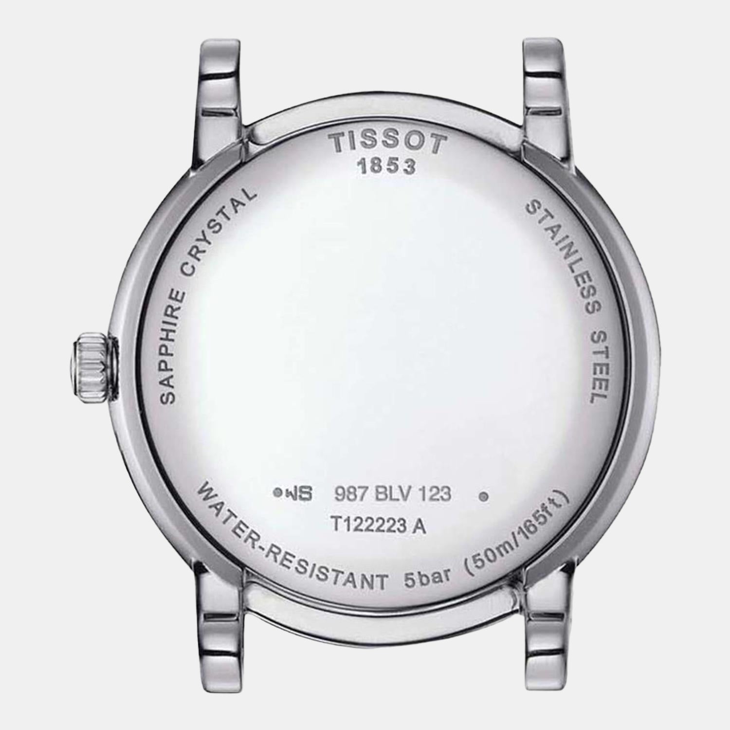 Tissot Carson Women Quartz Light Blue Analog Leather Watch T1222231635300 - view 2