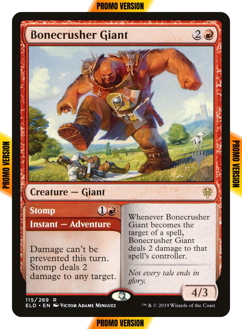 Bonecrusher giant stomp – Magic Bonecrusher Giant // Stomp [115p] [Promo Pack] [Throne of Eldraine Promos] [Non-Foil]