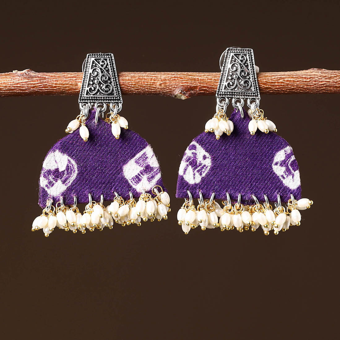 JALPARI Akshara Handcrafted GS Fabart Earrings - view 2