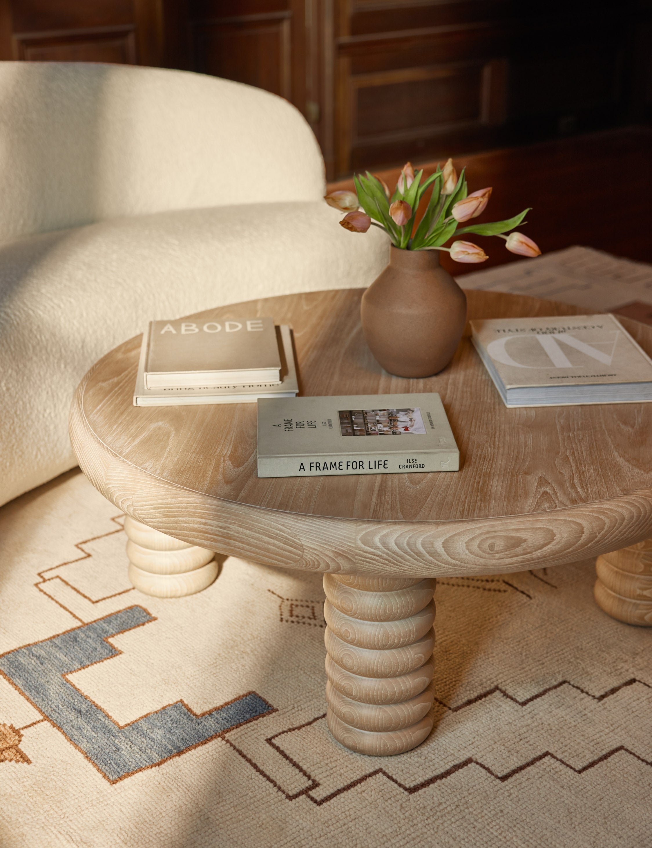 Lulu and Georgia Sula Round Coffee Table – White Wash - view 4