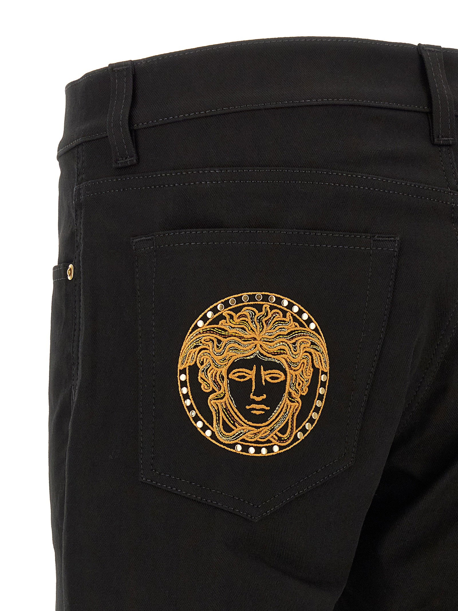 Versace Medusa Embroidery Jeans – 98% cotton, 2% elastane - view 5