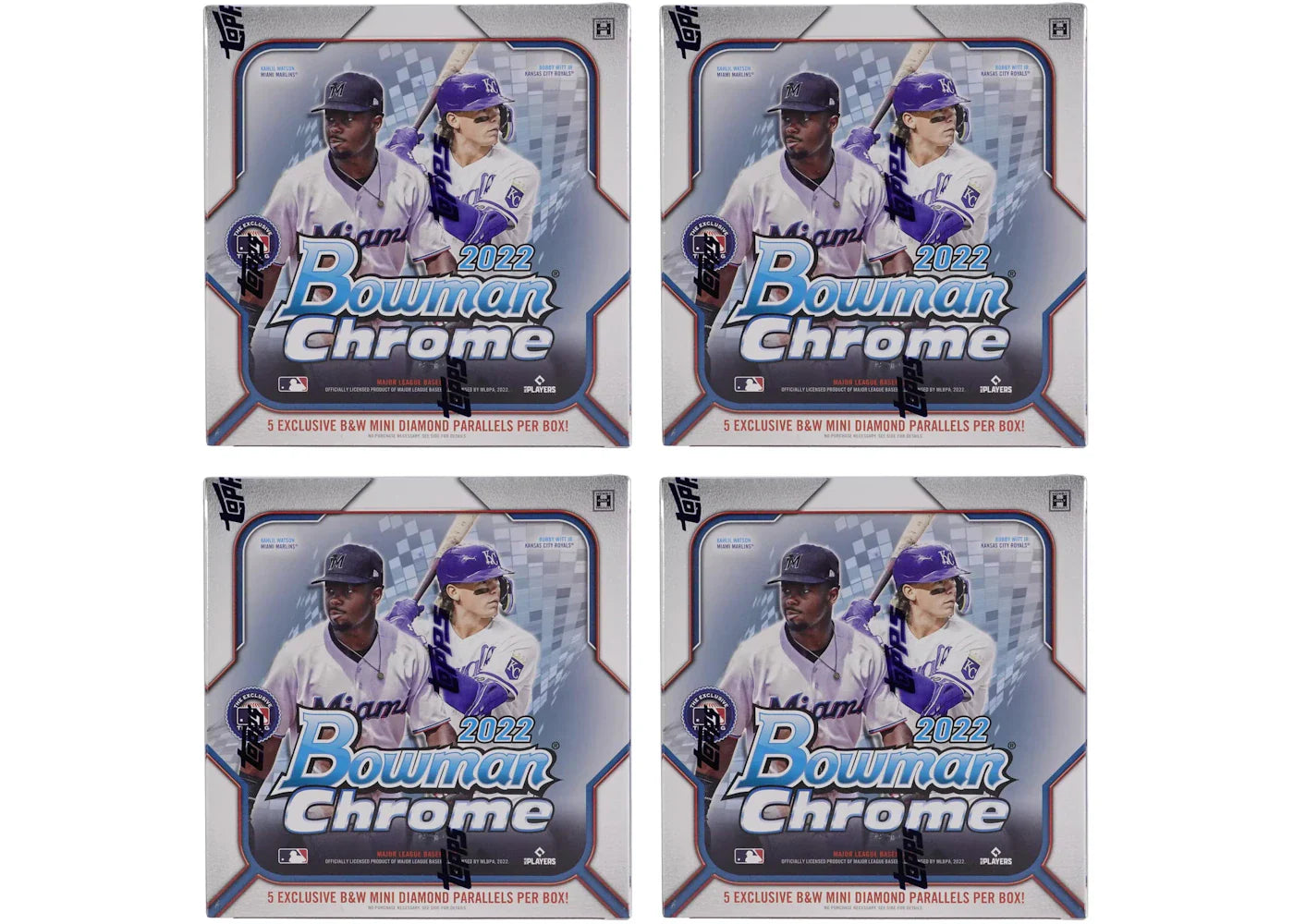 2022 Bowman Chrome Baseball Hobby Lite Box 4x Lot