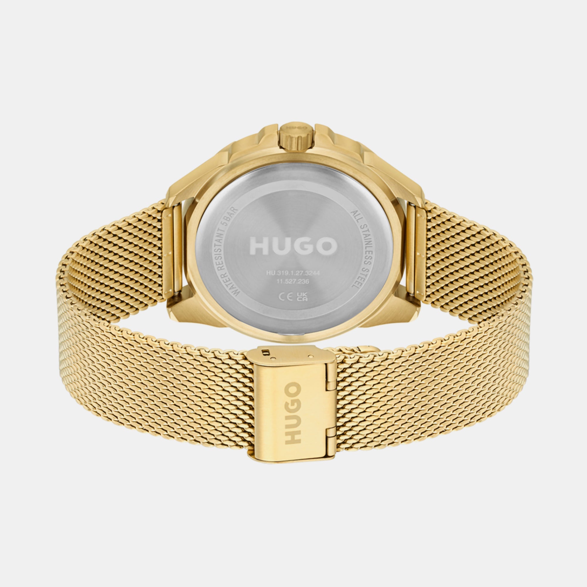 Boss Fresh Men Quartz Gold Dial Chronograph Mesh Watch 1530288 - view 3
