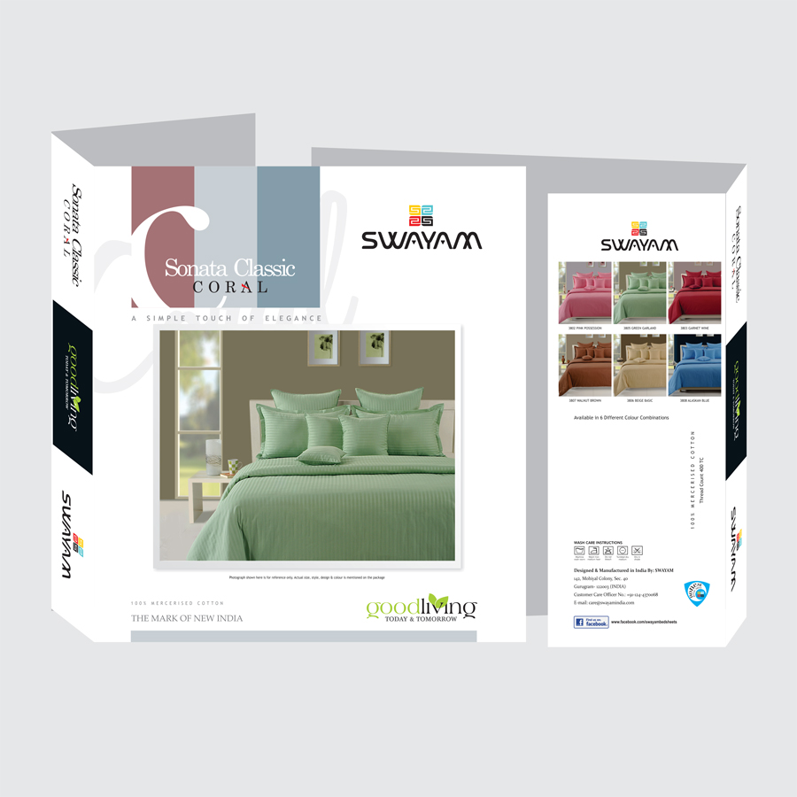 Swayam India Sonata Corel: Green Garland-bib - view 2