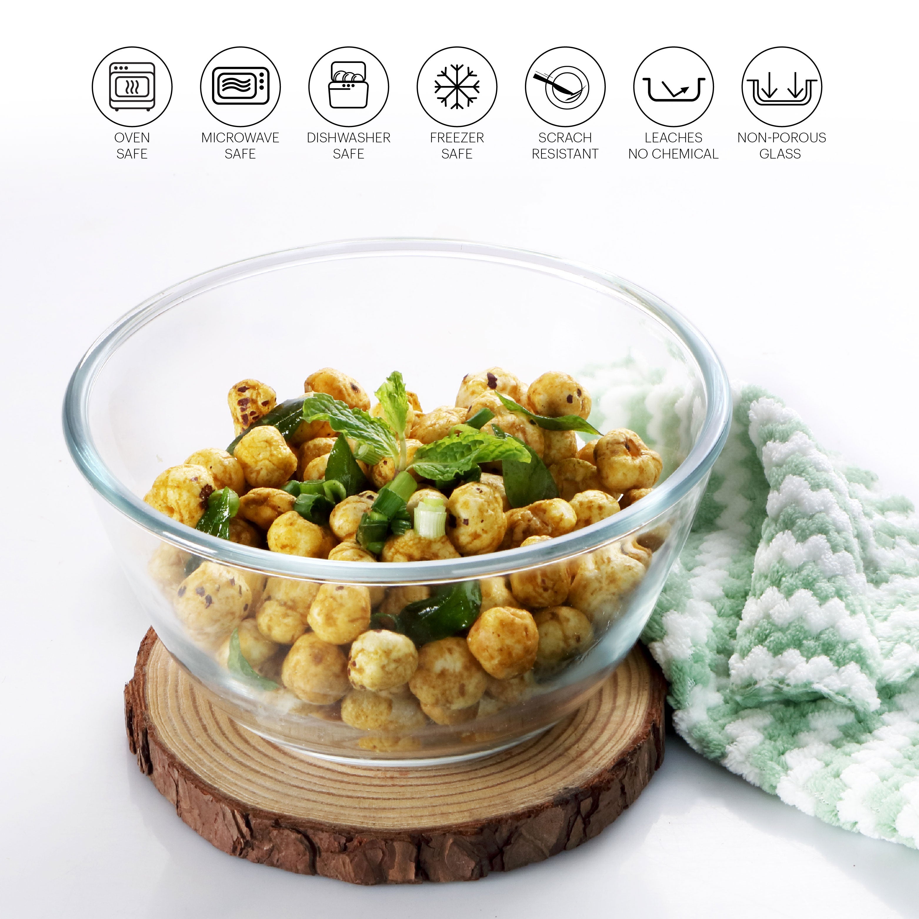 Cello Ovenware Borosilicate Glass Mixing Bowl, 1000ml - view 3