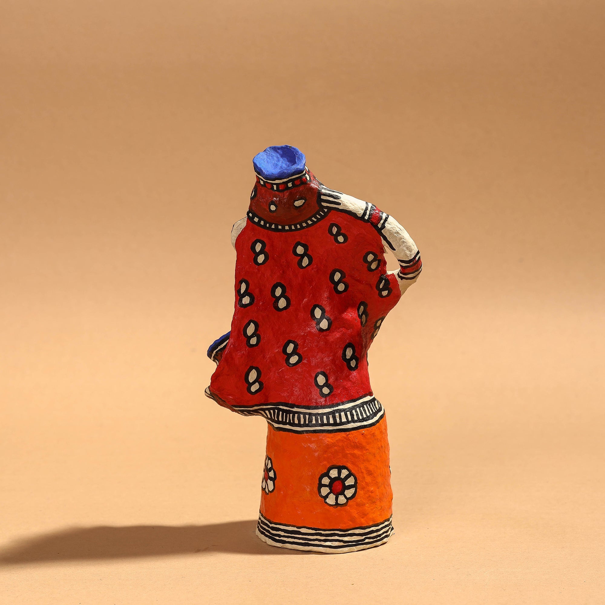 ITOKRI CRAFTS INITIATIVE Doll - Madhubani Handpainted Paper Mache Home Decor Item - view 3