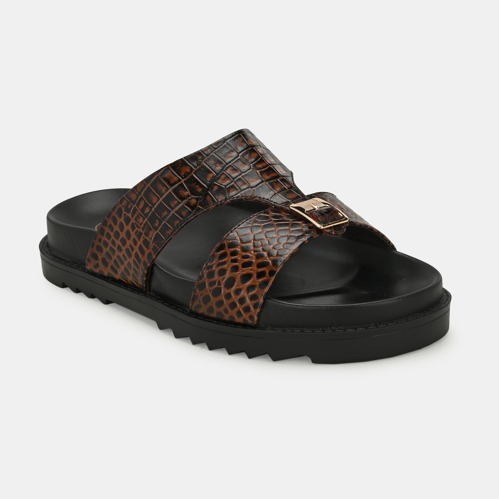 Brown Arba Slippers by Lafattio - view 3