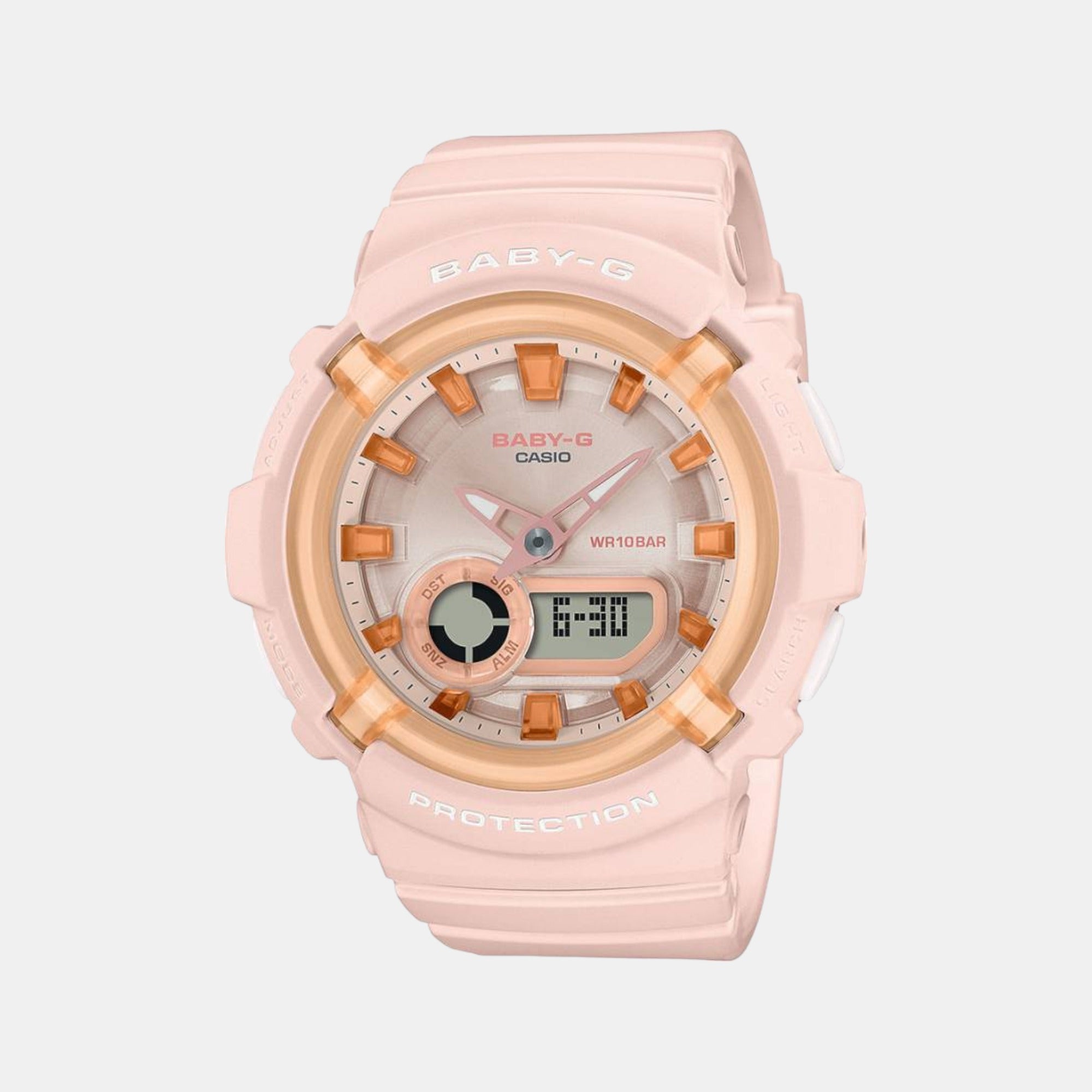Casio Baby-G Women Quartz Pink Dial Analog-Digital Resin Watch B230