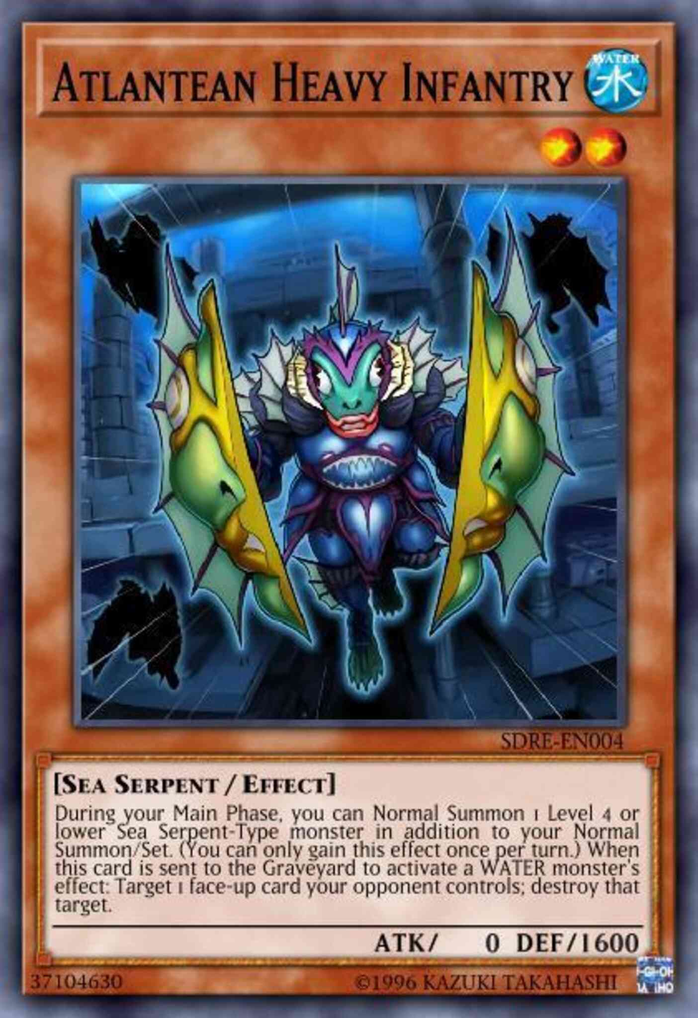 Yu-Gi-Oh! Atlantean Heavy Infantry - SDRE-EN004 - Common - 1st Edition
