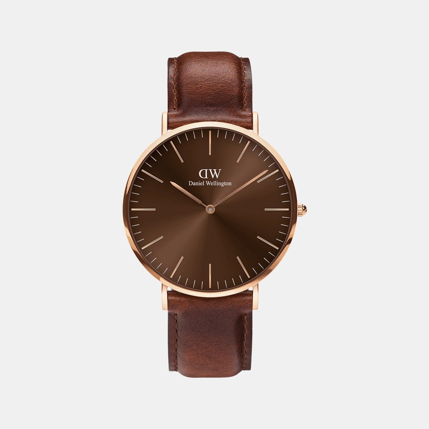 Daniel Wellington Classic Men Quartz Brown Dial Analog Leather Watch DW00100627K