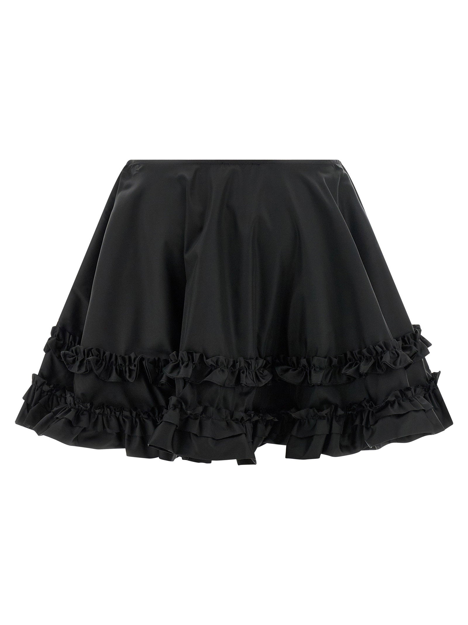 Ganni Duchesse Nylon Mini Frill Skirt - view 2