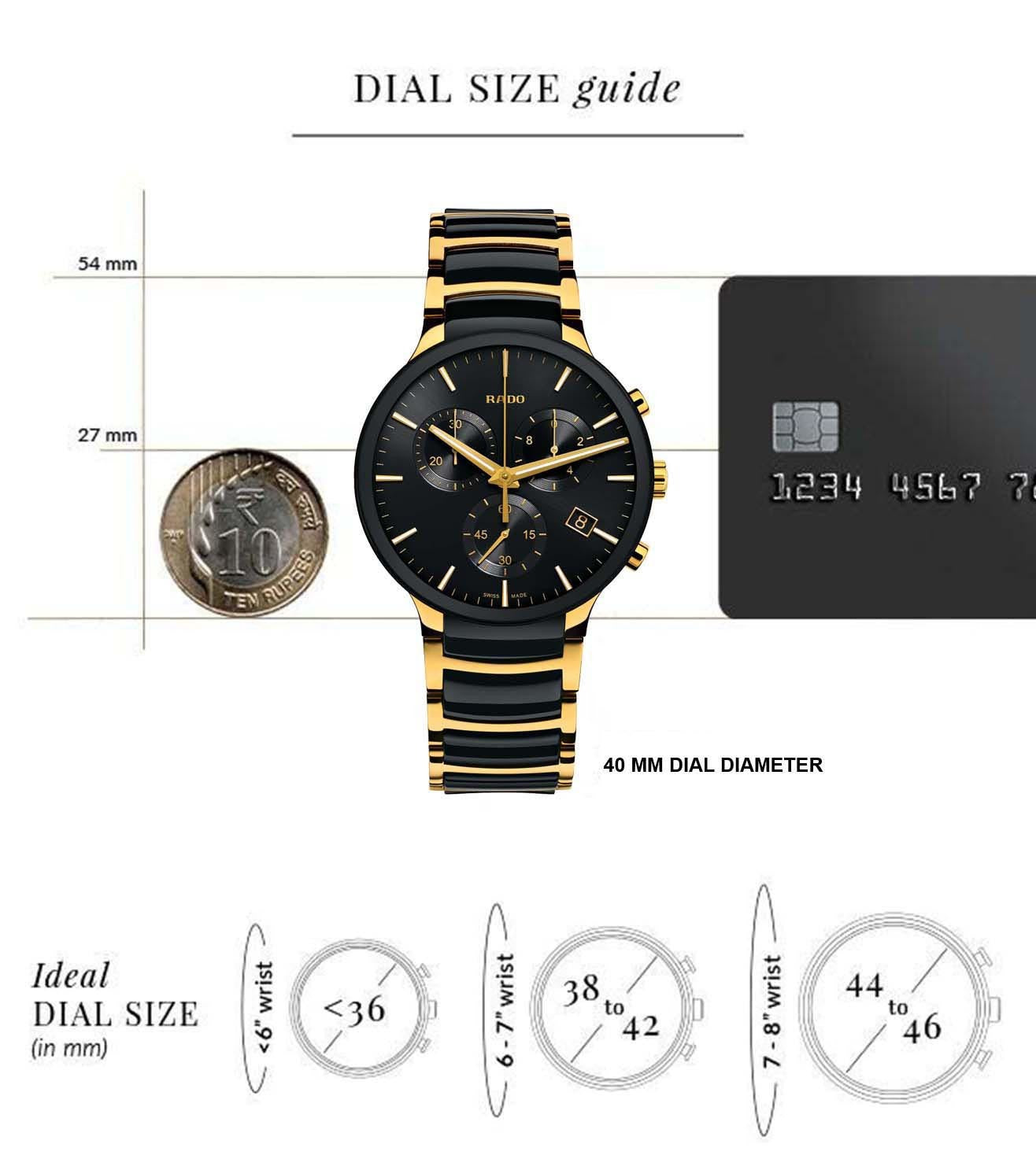 Rado Centrix Black Dial Men 40mm - view 3