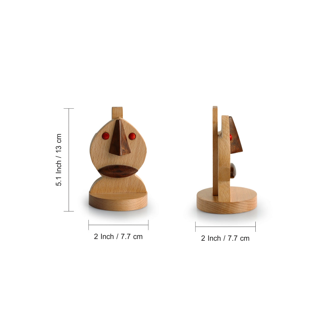 EXCLUSIVELANE 'The Nocturnal Owl' handcrafted Spectacle Holder & Showpiece In Sheesham and Beach Wood - view 7
