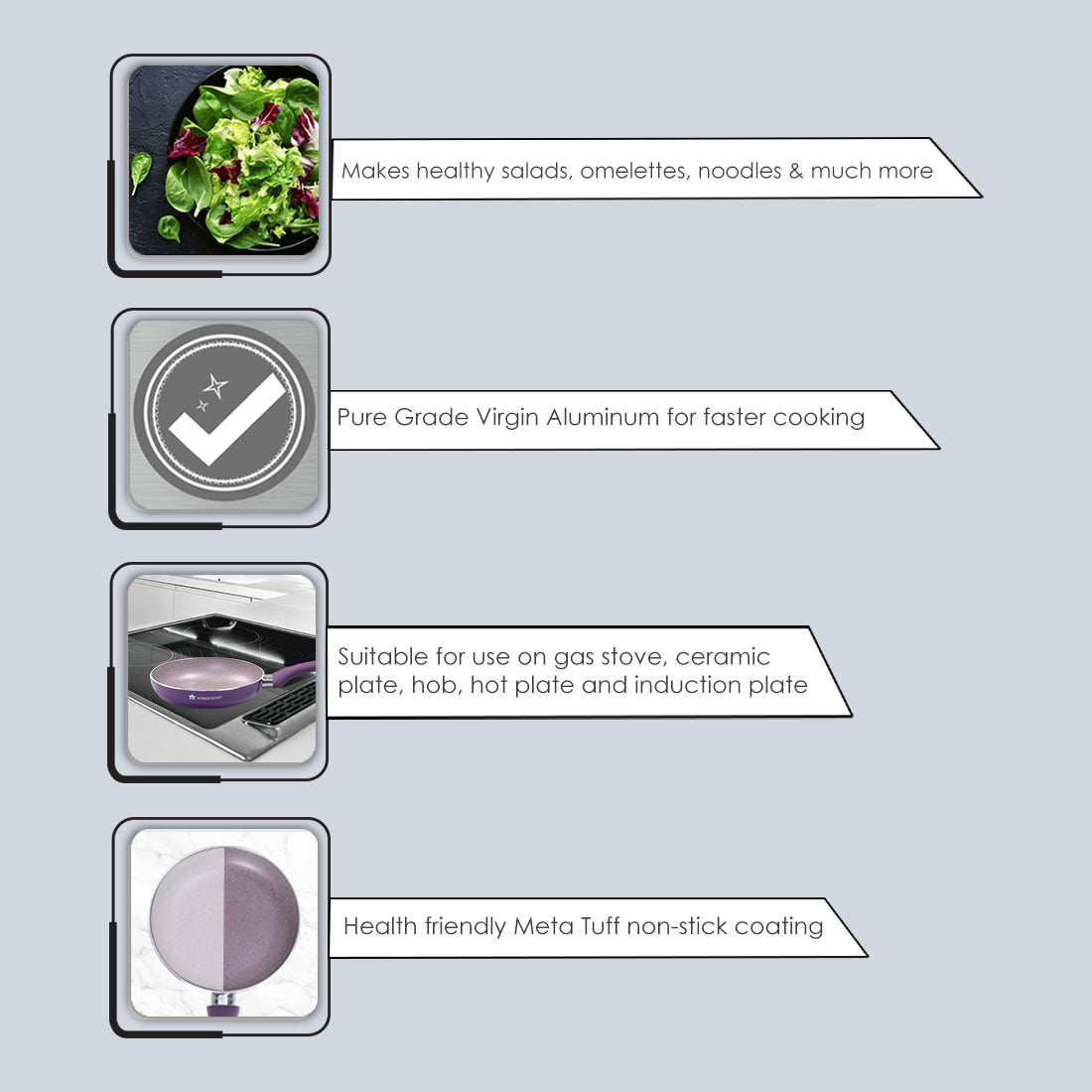 Wonderchef Royal Velvet Non-Stick 26 cm Fry Pan with Induction Bottom - view 9