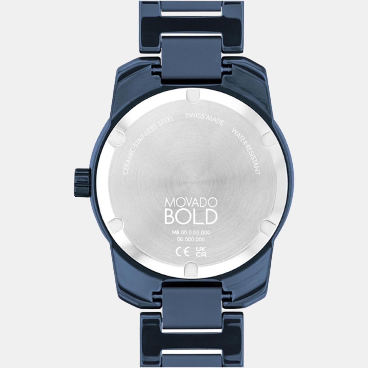 Movado Bold Verso Men Quartz Black Dial Analog Stainless Steel Watch 3600864 - view 3