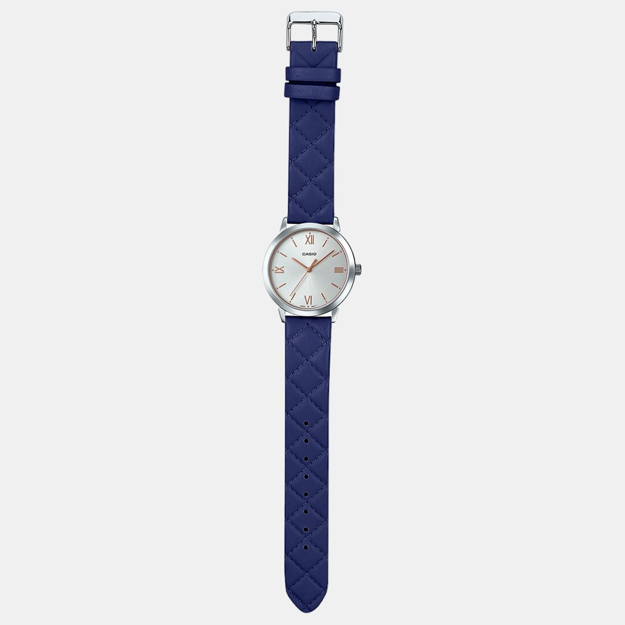 Casio Enticer Women Quartz Silver Dial Analog Leather Watch A1482 - view 5