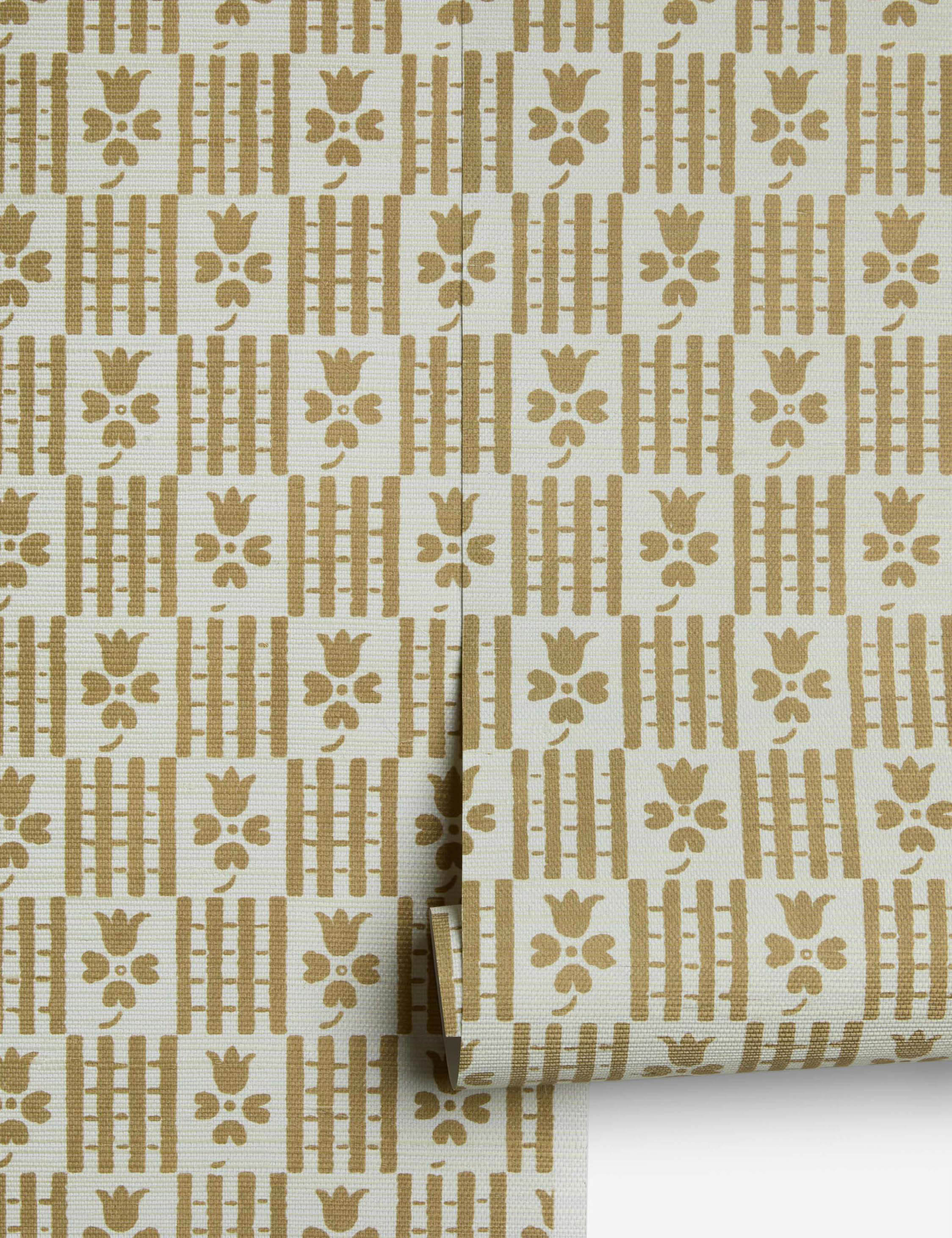 Lulu and Georgia Hedra Grasscloth Wallpaper - view 2