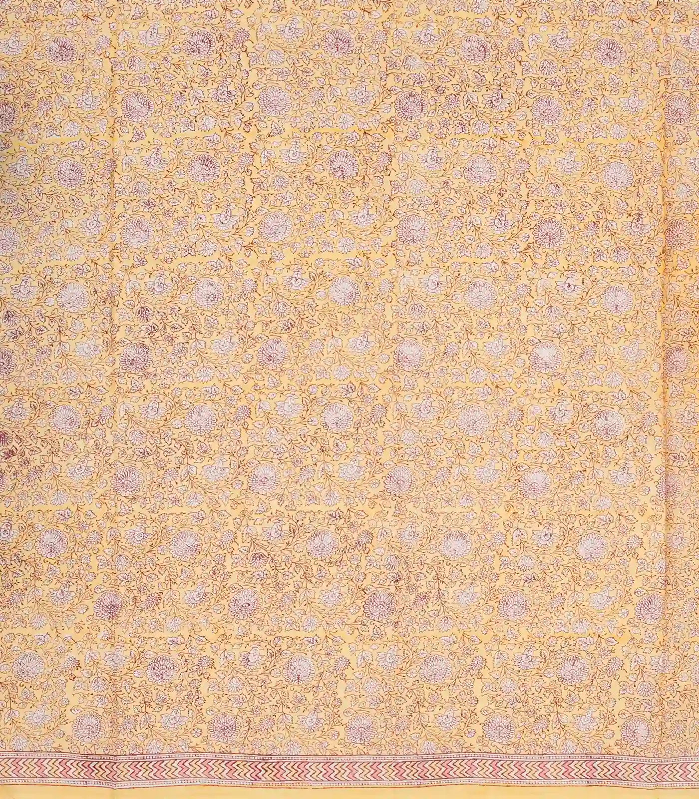 RmKV Sandal Woven Jaipur Cotton Saree Printed And Floral Motifs - view 4