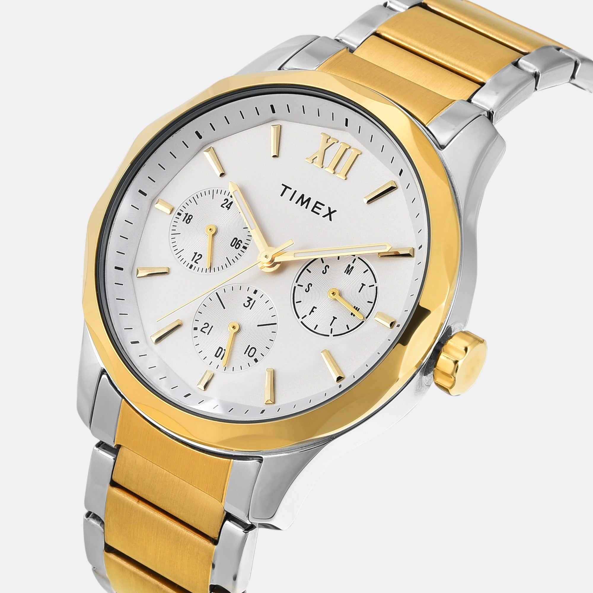 Timex Fashion Men Quartz White Dial Multi-Function Stainless Steel Watch TW0TG7624 - view 2