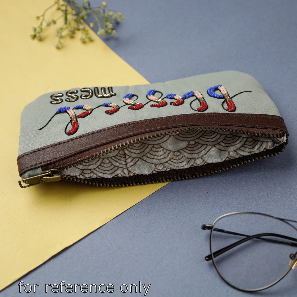 FUDAKTI Blessed Mess - Handcrafted Beadwork Cotton Spectacle Case - view 4