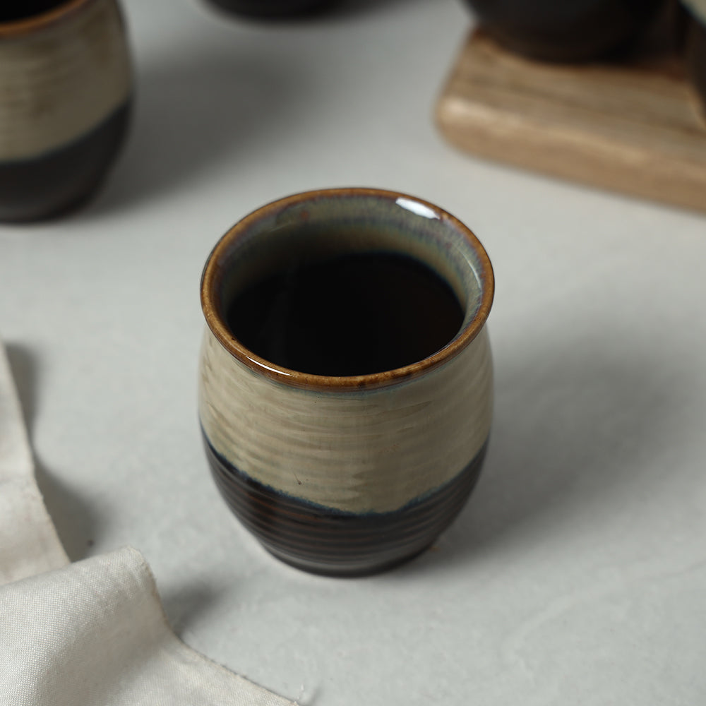HAVELI CHRONICLES Brown - Ceramic Two Tone Kullads (Set of 6) - view 3