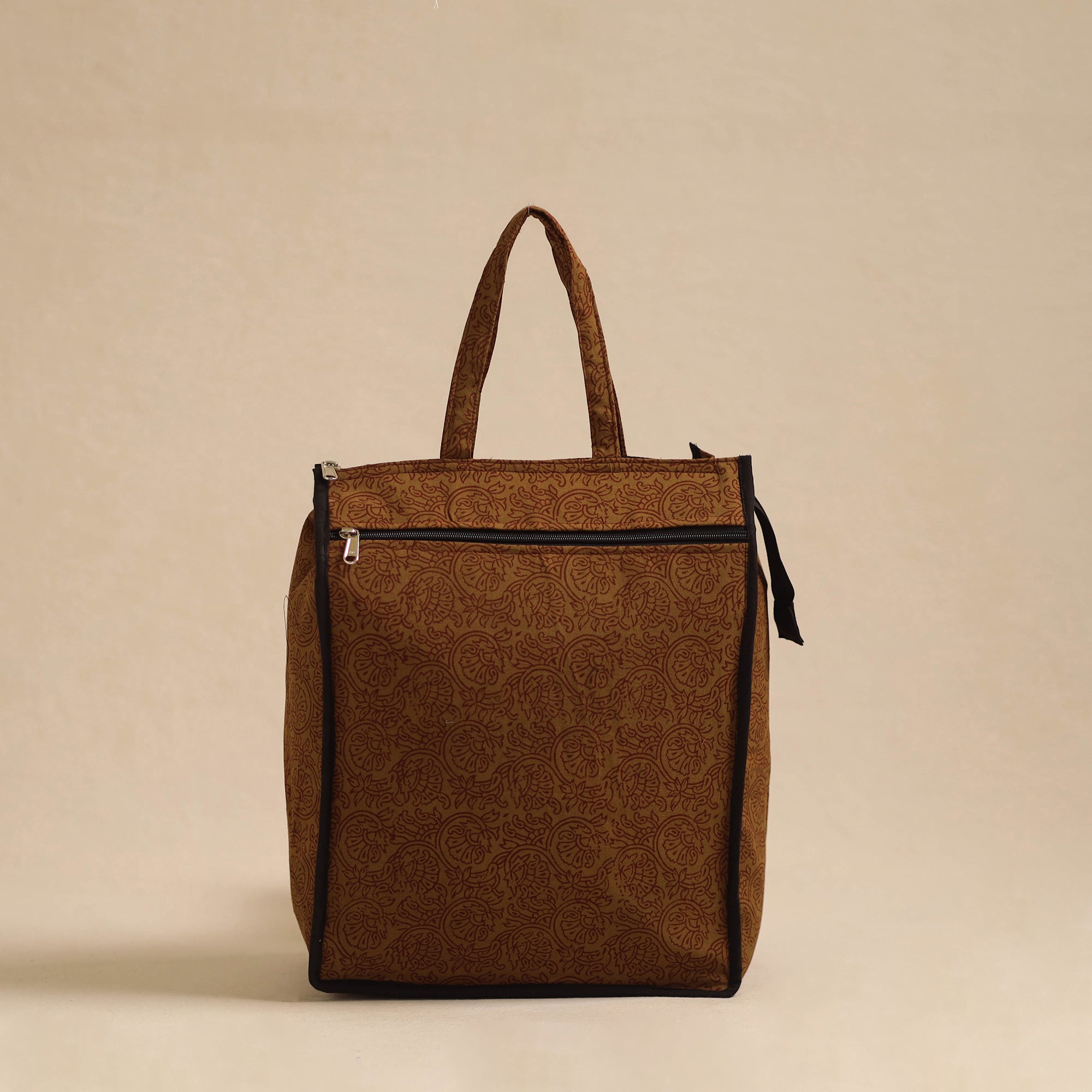 NOORI BAZAR Brown - Handcrafted Cotton Shopping Hand Bag 04