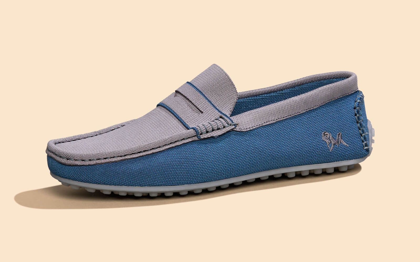 Neeman's ReLive Knit Color Block Loafers : Blue/Grey - view 5