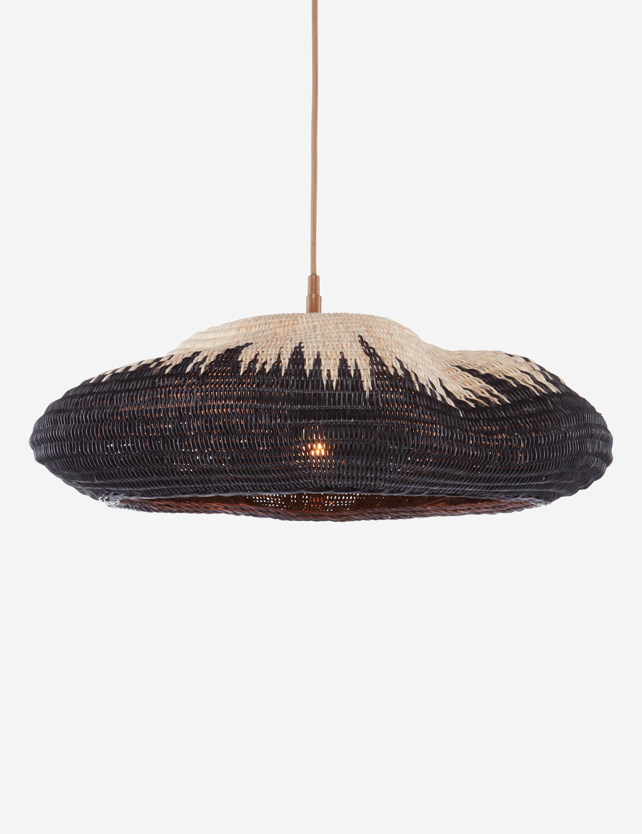 Lulu and Georgia Zikri Pendant Light – Black and Natural - view 2