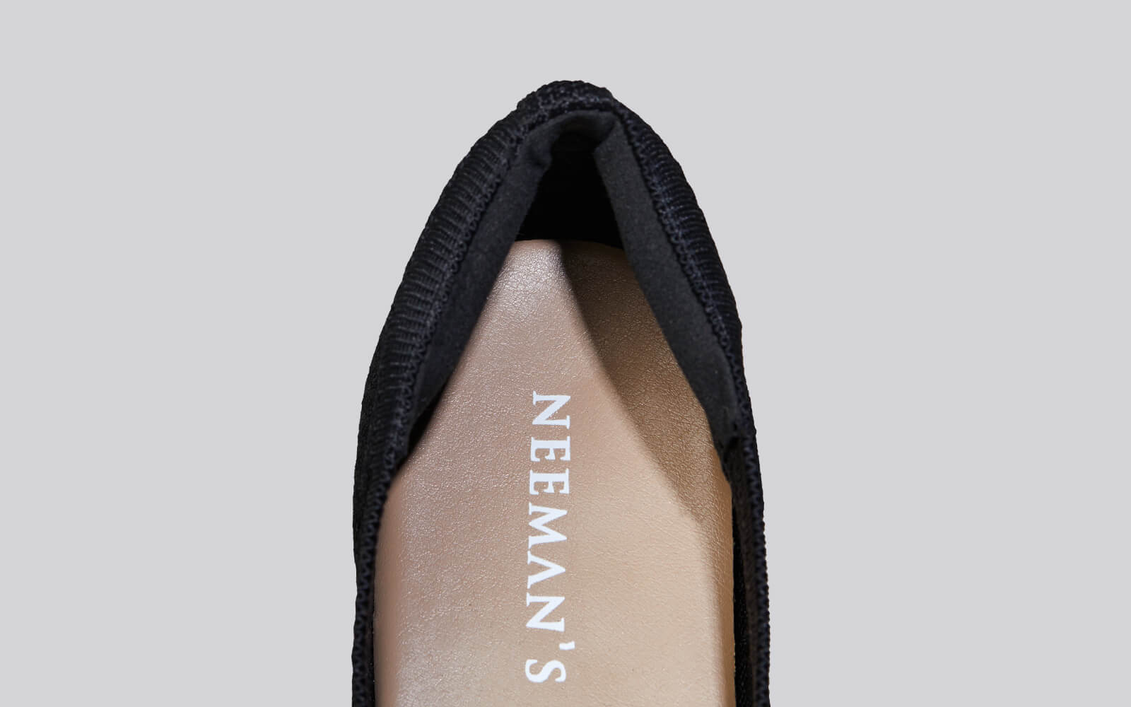 Neeman's Plush Square Flats : Black - view 6