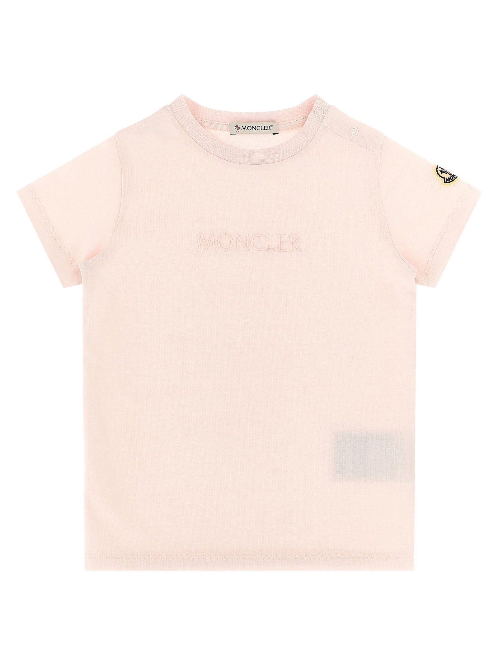 Moncler Enfant Logo Embroidery T-shirt – 92% cotton, 8% elastane