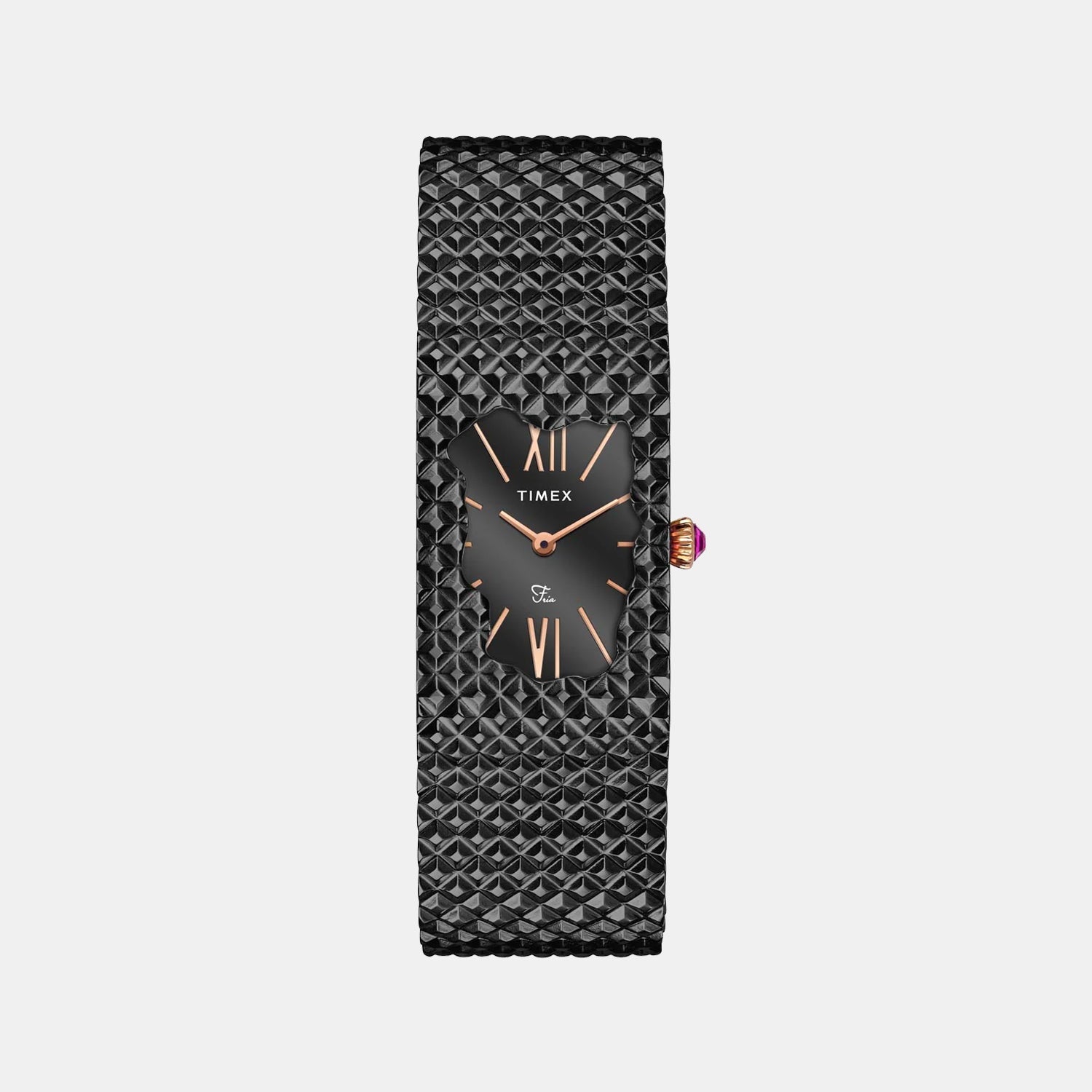 Timex Fria Women Quartz Black Dial Analog Stainless Steel Watch TWEL77708