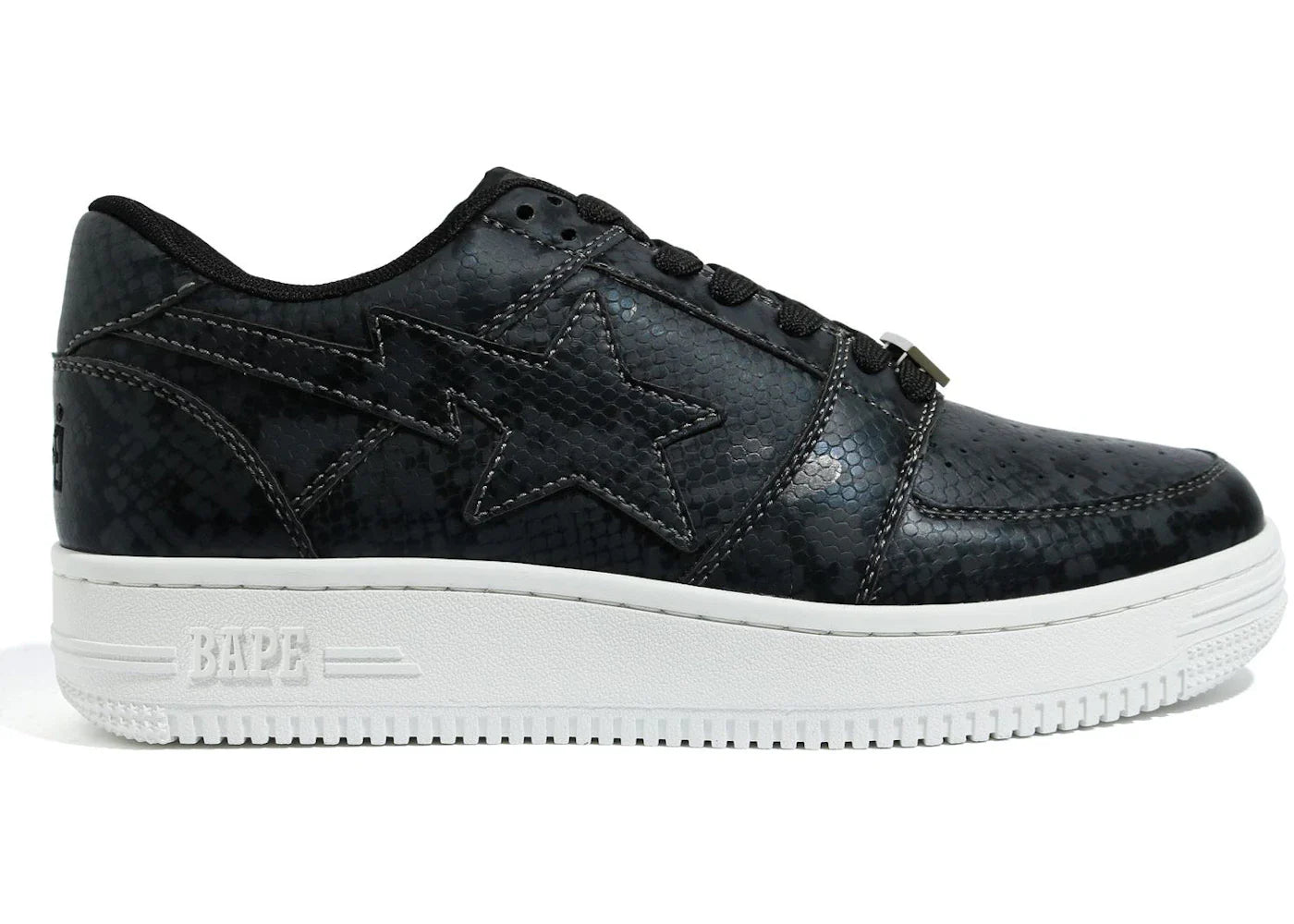 A Bathing Ape Bape Sta Low Snakeskin Black (2020) - view 2