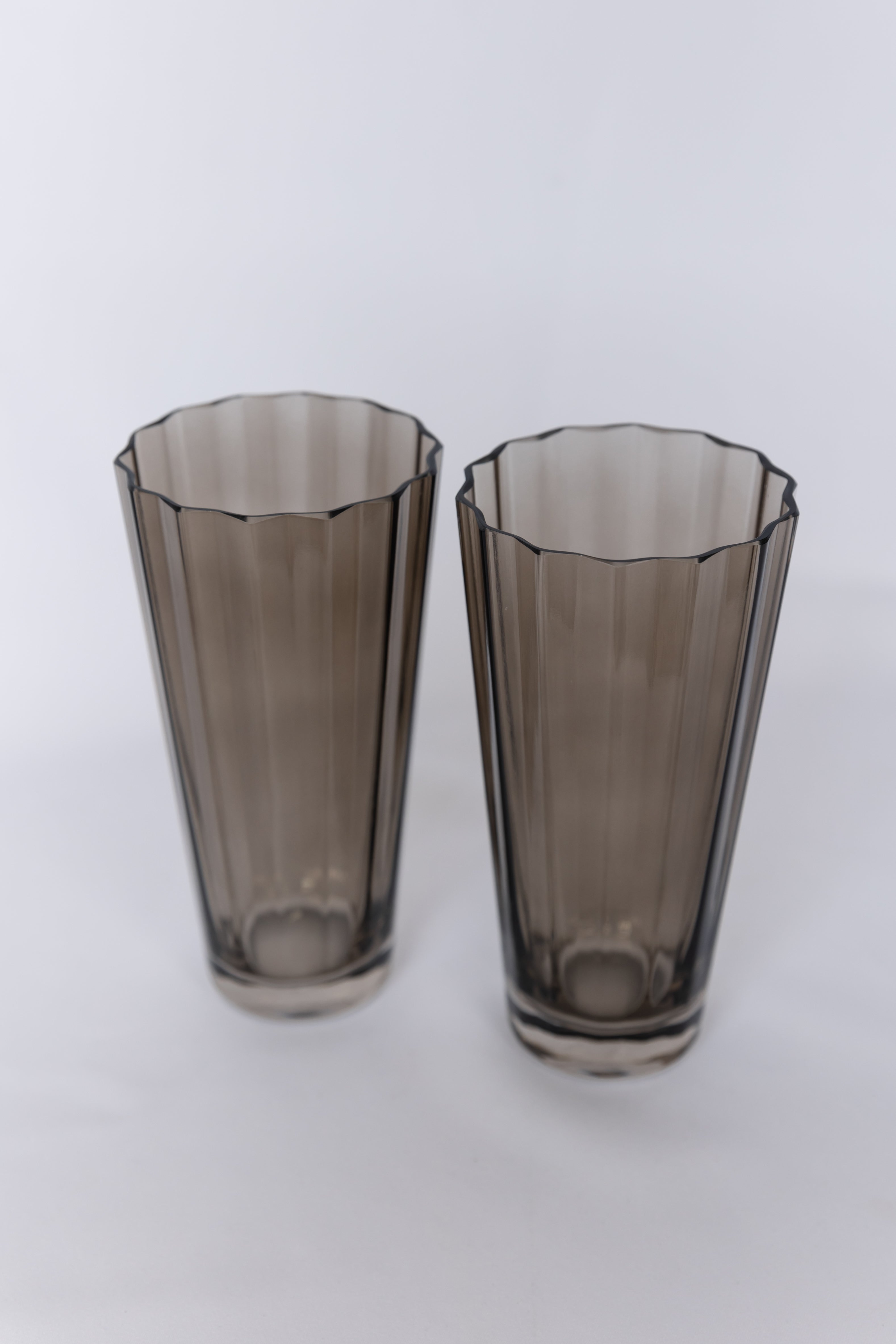 Estelle Colored Glass Estelle Colored Sunday High Balls - Set of 2 {Gray Smoke} - view 2