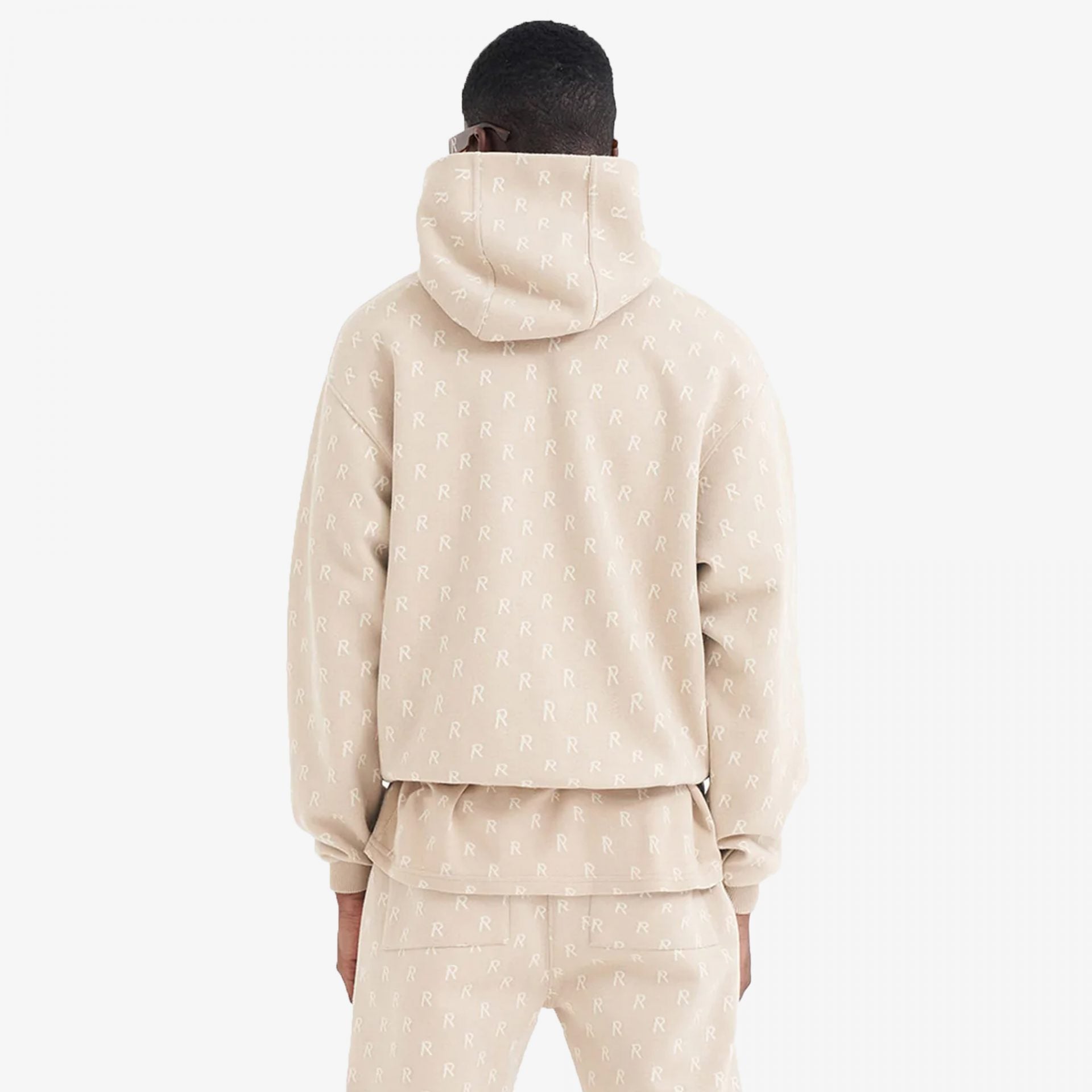 Represent | INTARSIA INITIAL HOODIE { WHEAT