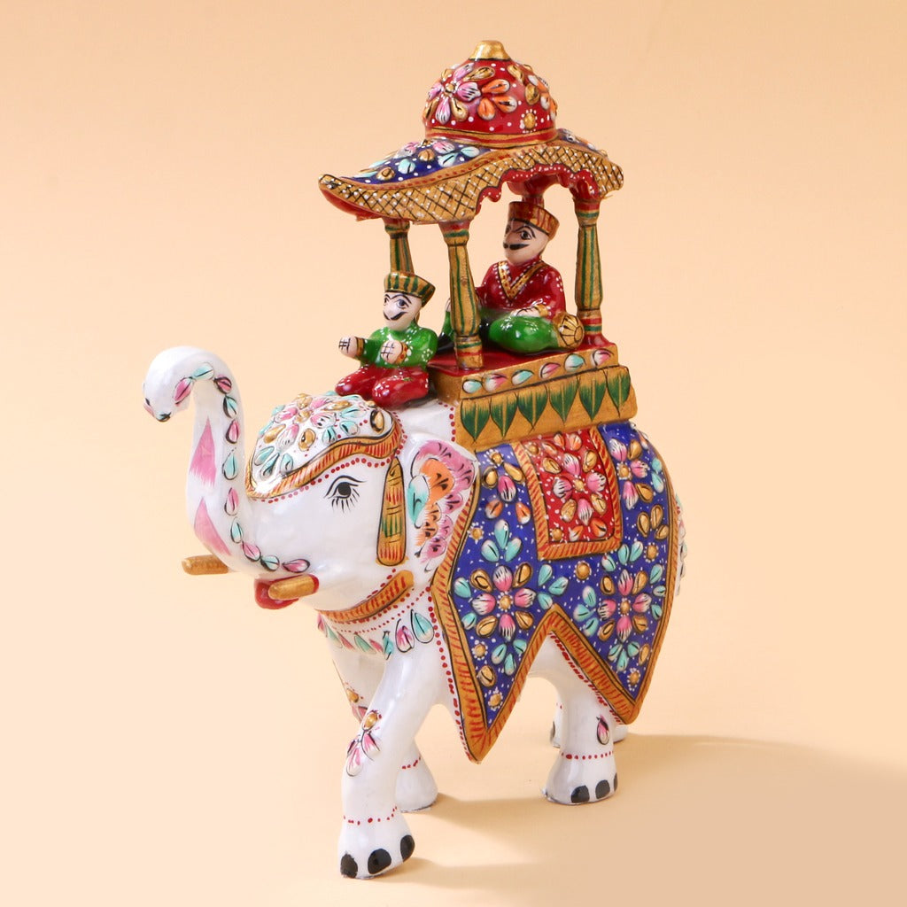 Indian Craft Handcrafted Ambrari Metal Elephant - view 2