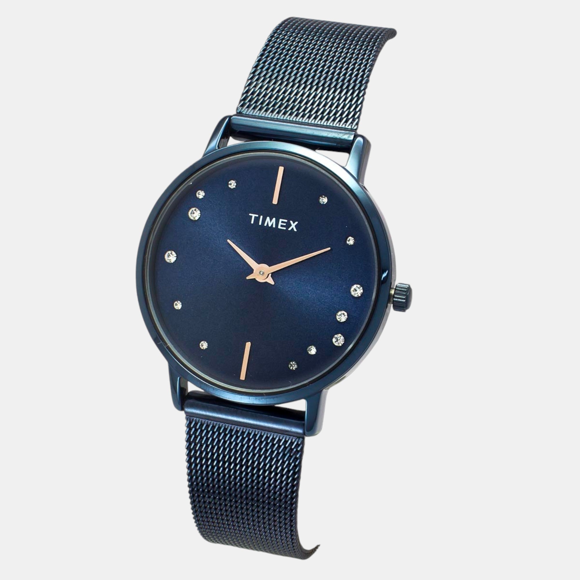 Timex Fashion Women Quartz Blue Dial Analog Stainless Steel Watch TWEL15620 - view 2