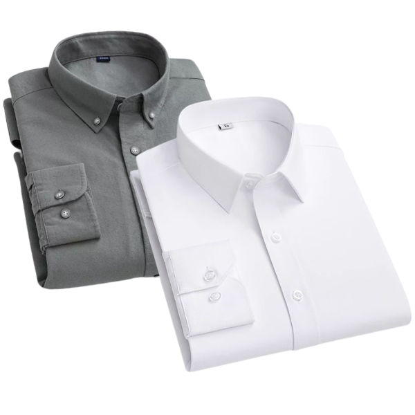 BlackTree Combo of 2 Cotton Shirt for Man ( Grey and White )