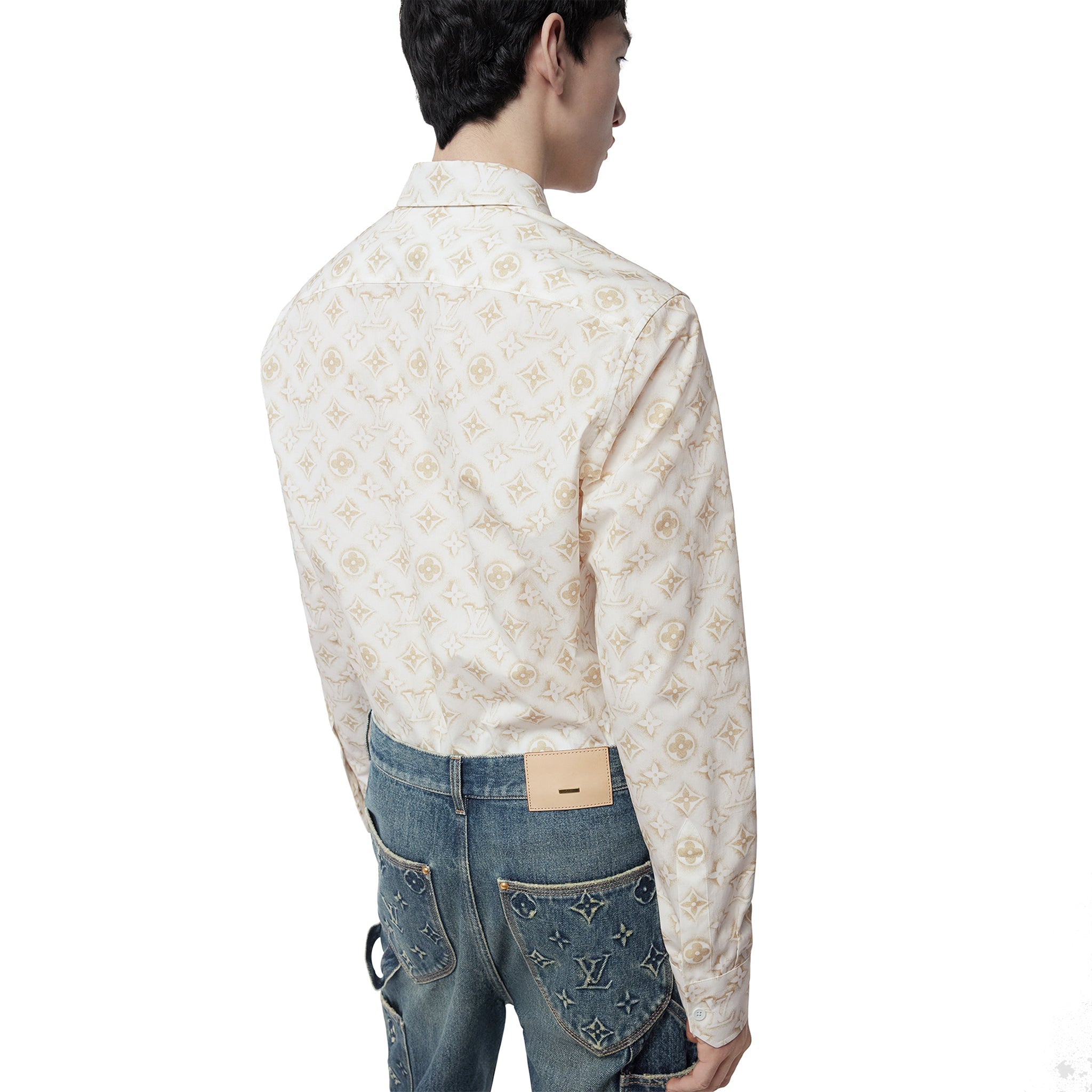Louis Vuitton Monogram Long-Sleeved Cotton Shirt White - view 2