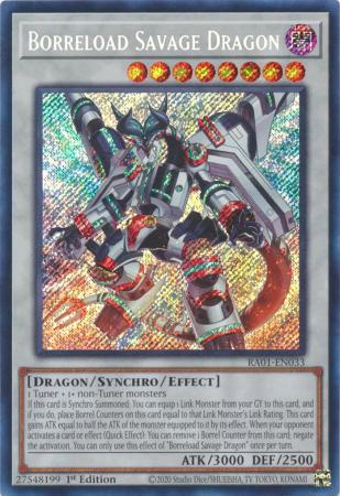 Yu-Gi-Oh! Borreload Savage Dragon - RA01-EN033 - Secret Rare - 1st Edition