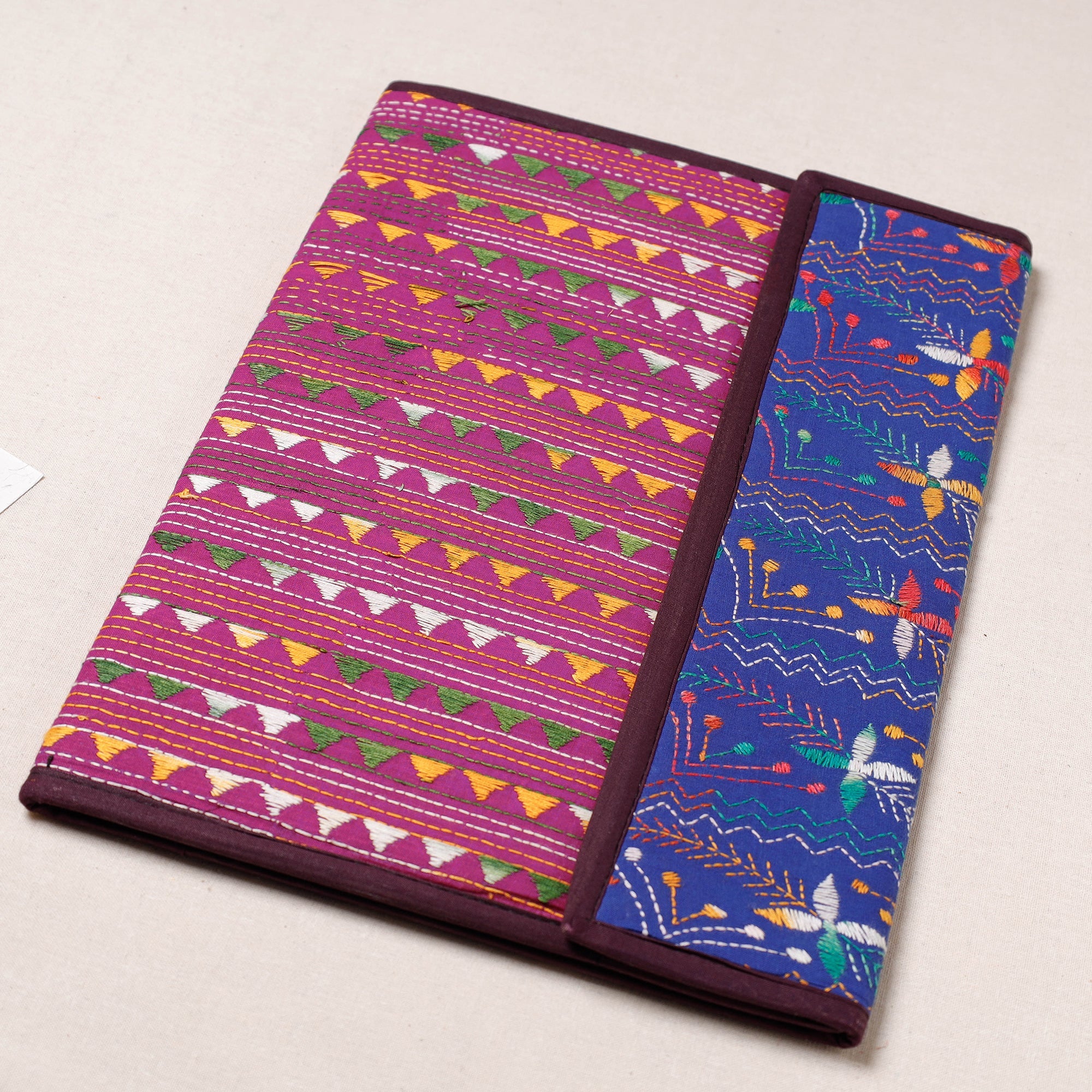 ASALKAAR Bengal Kantha Work Handcrafted File Folder - view 2