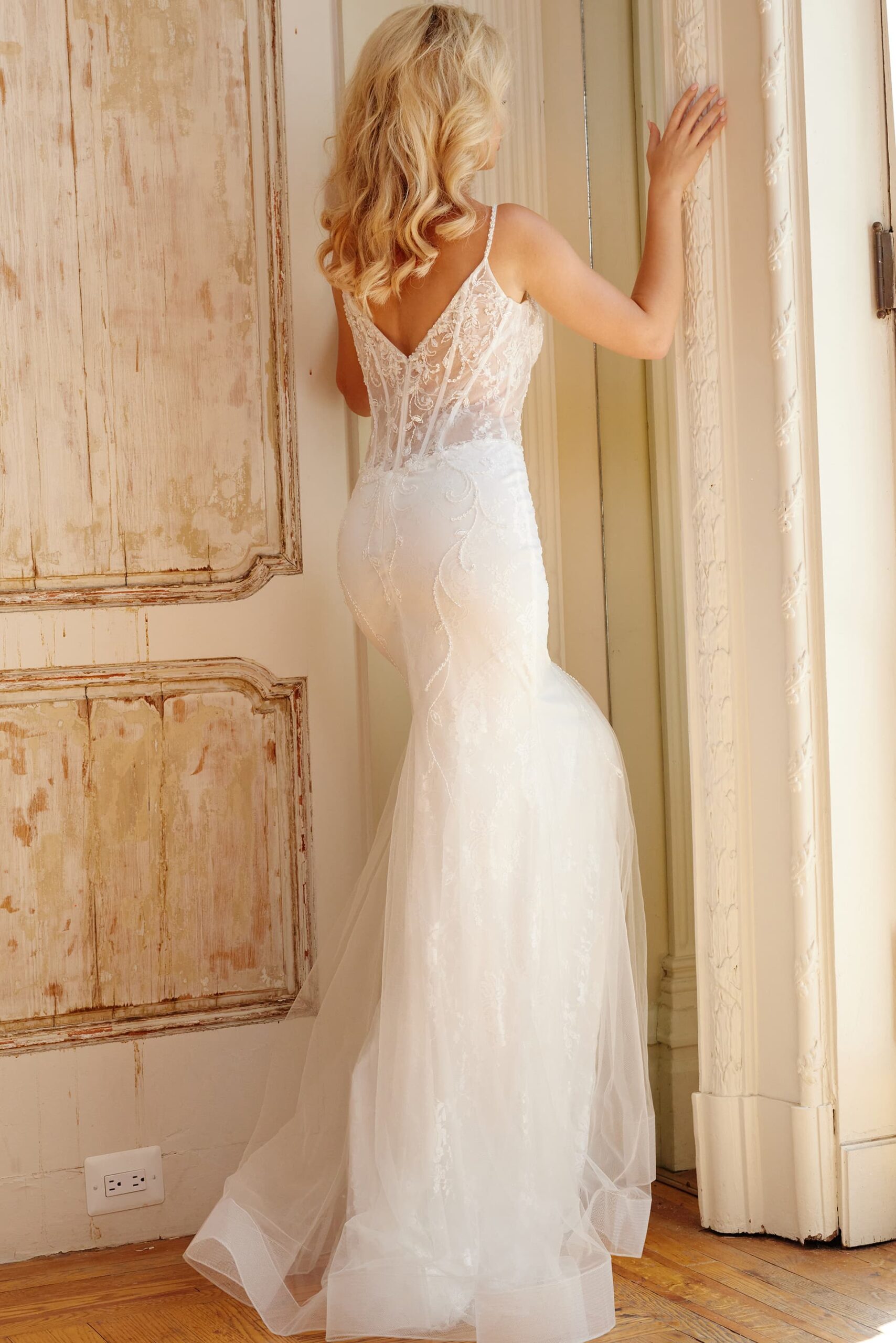 Jovani JB63673 Long Bridal Gown Beaded Wedding Dress - view 2