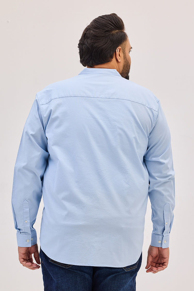 SNITCH Light Blue Mandarin Shirt - view 7