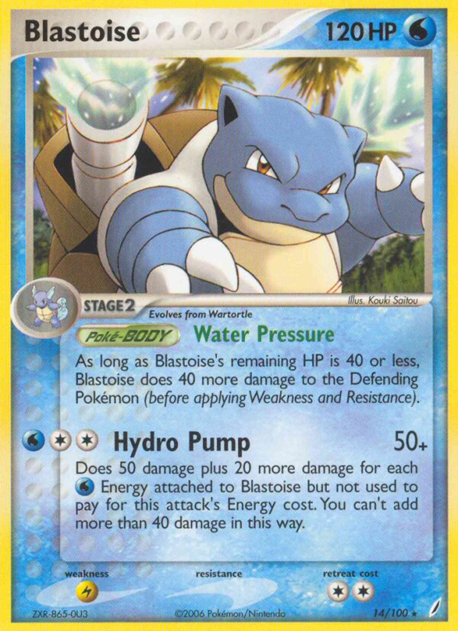 Rare ex14-14 non-holo – Pokémon Blastoise - 14/100 - Rare [ex14-14] [Non-Holo]