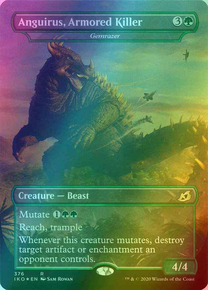Anguirus armored killer – Magic Anguirus, Armored Killer - Gemrazer [376] [Alternate Art] [Godzilla] [Ikoria: Lair of Behemoths] [Foil]