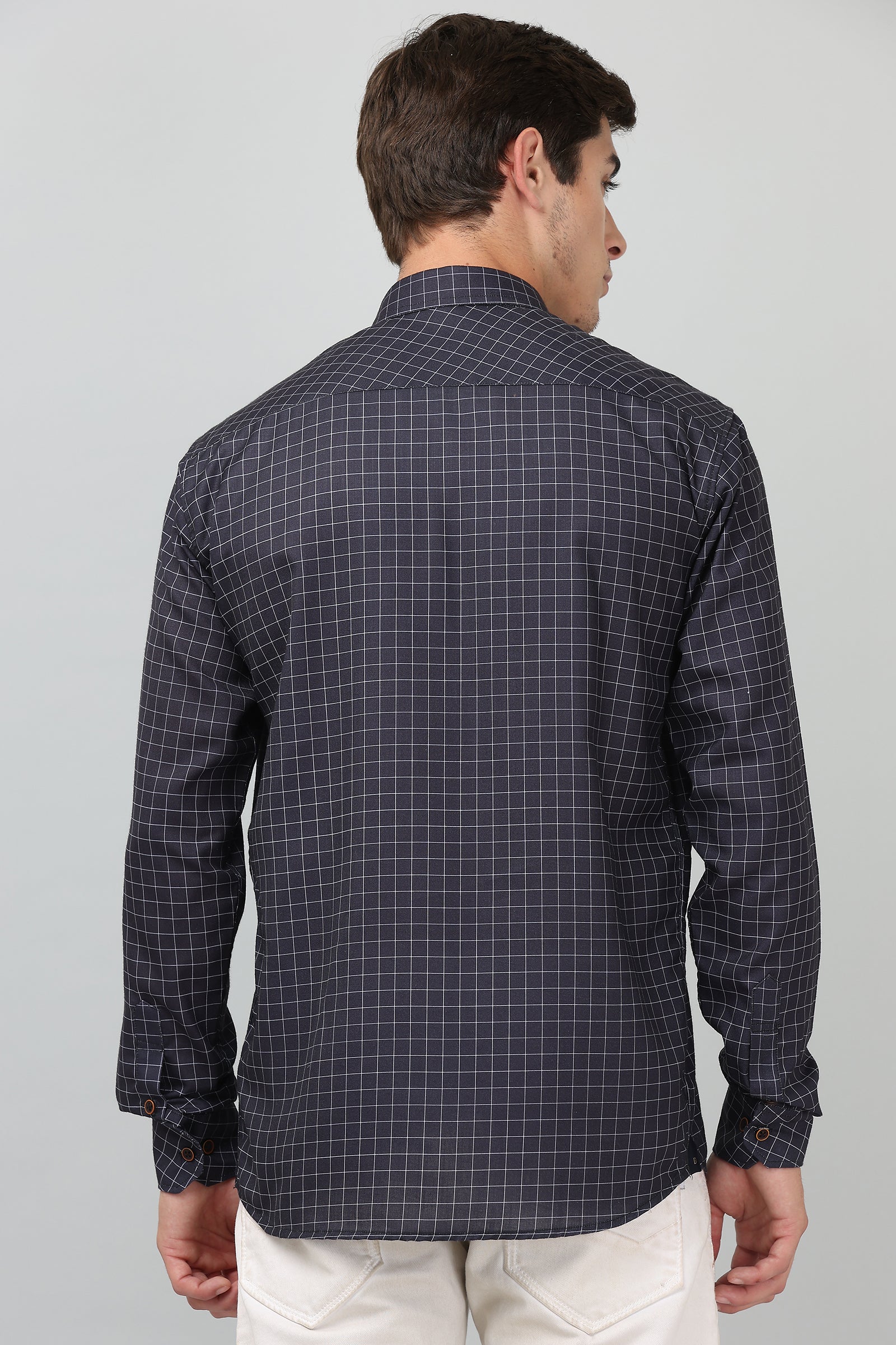 BlackTree Darnandstitch® Printed Black Checkered Shirt - view 6