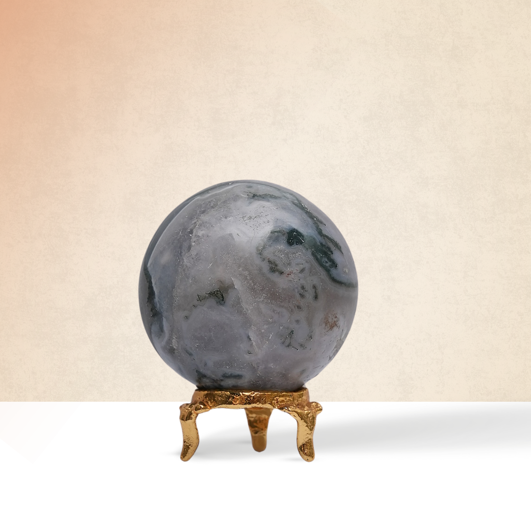 Gemsmantra Moss Agate Sphere/Ball