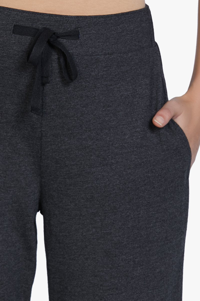 Amante Cotton Blend Full Length Pyjama Bottom - Charcoal - view 3
